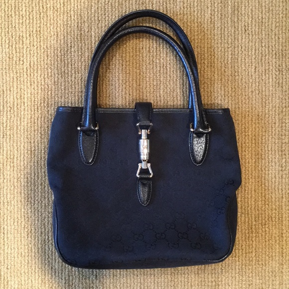 Authentic Gucci black signature monogram handbag - Picture 1 of 7